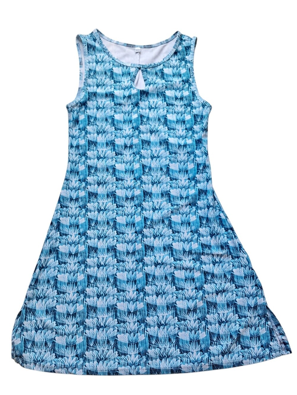 Nuu Muu Blue Floral Print Tank Dress Adult XXS/ Girls XL